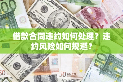 济南借款合同违约如何处理？违约风险如何规避？
